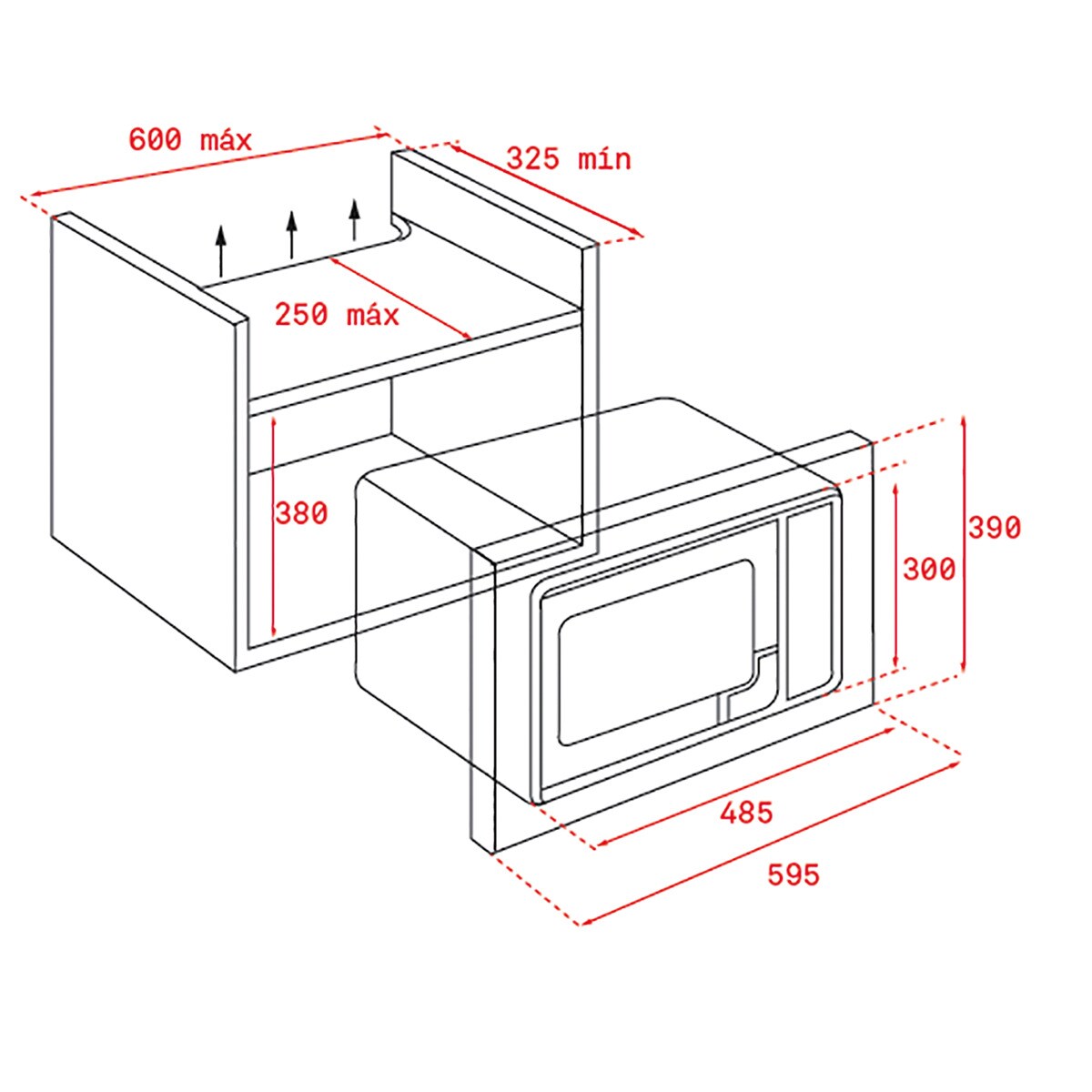 Micro-ondas com Grill Encastrável Teka MS620BIS de 700 W e Capacidade de 20 Litros - Aço Inox Inox-2