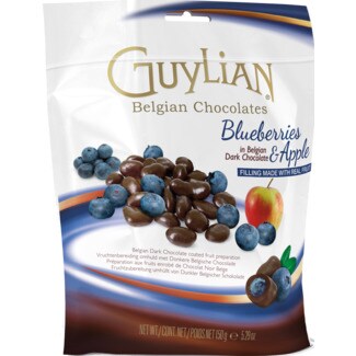 Guylian Bombons de Chocolate Preto com Mirtilo embalagem 150 g