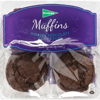 Muffins Duplo Chocolate com Chips embalagem 300 g - El Corte Inglés