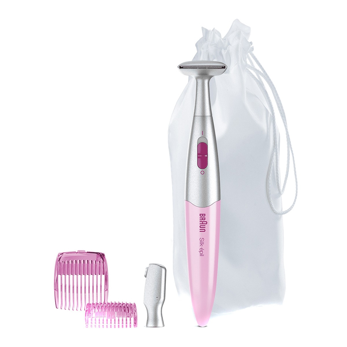 Delineador/Aparador Braun Silk-épil Bikini Styler FG1100 com 4 acessórios Rosa-1