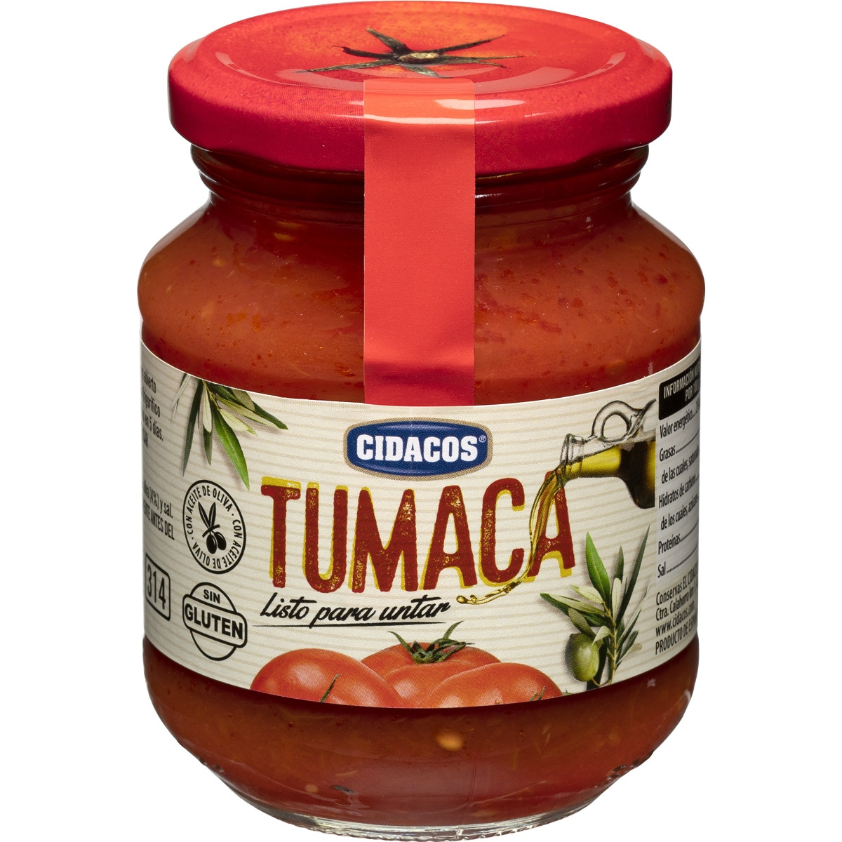 tumaca listo para untar sin gluten frasco 300 g