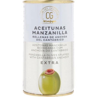 Azeitonas Recheadas com Anchova lata 150 g - Club Del Gourmet