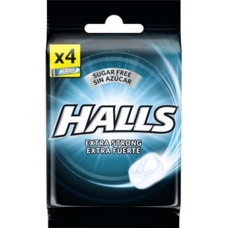 Rebuçados Extra Forte sem Açúcar Pack 4 embalagem 32 g - Halls