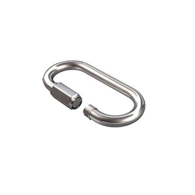 Imagen 0 de Mosquetón Acero Cincado con Seguro Ø 6 mm 2 Uds