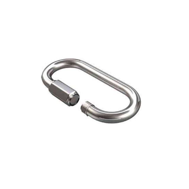 Imagen 0 de Mosquetón Acero Cincado con Seguro Ø 4 mm 2 Uds