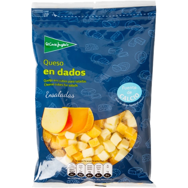 Queijo em Cubos para Saladas embalagem 200 g