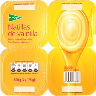 Leite Creme de Baunilha Pack 4 embalagem 125 g - El Corte Inglés