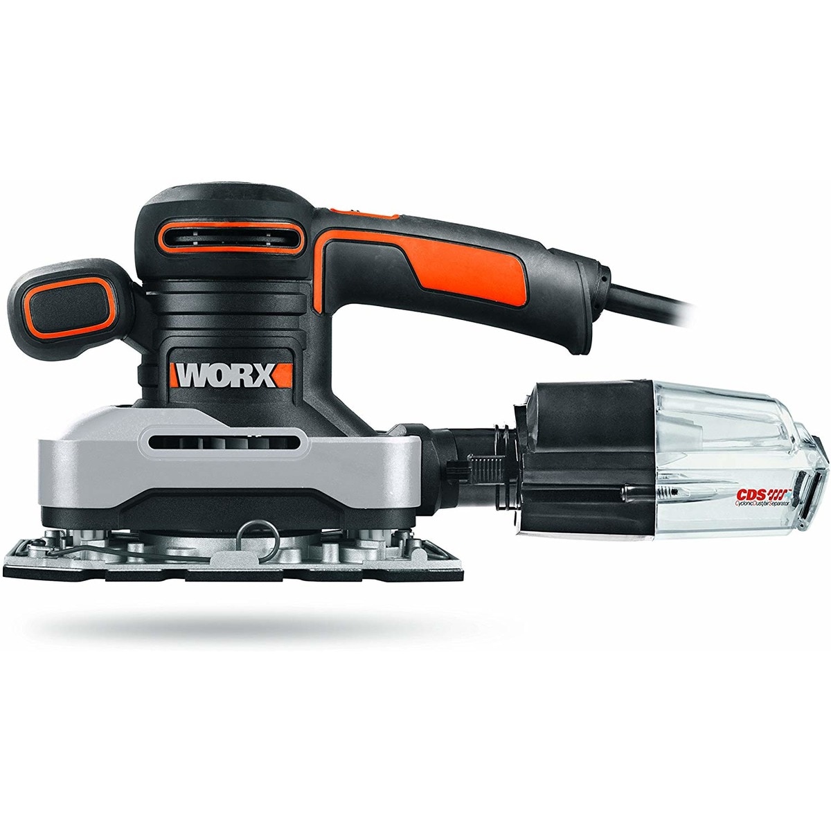 Lijadora Orbital Eléctrica con cable a red 270 W WX642.1 Naranja / Negro-3