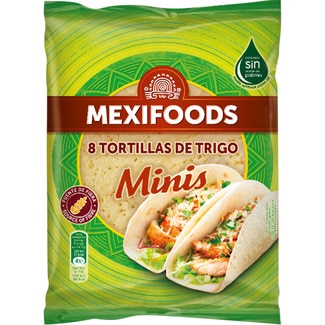tortillas de trigo mini 8 unidades paquete 250 g - Mexifoods
