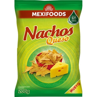 nachos sabor queso bolsa 200 g - Mexifoods
