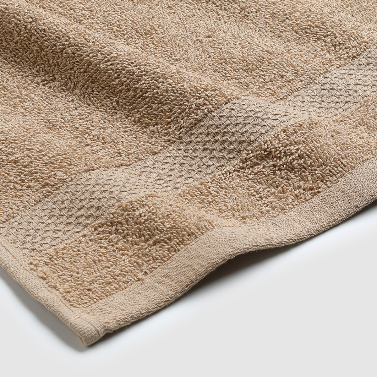 Conjunto de 5 toalhas de algodão 450 g/m2 Basic Bege-3