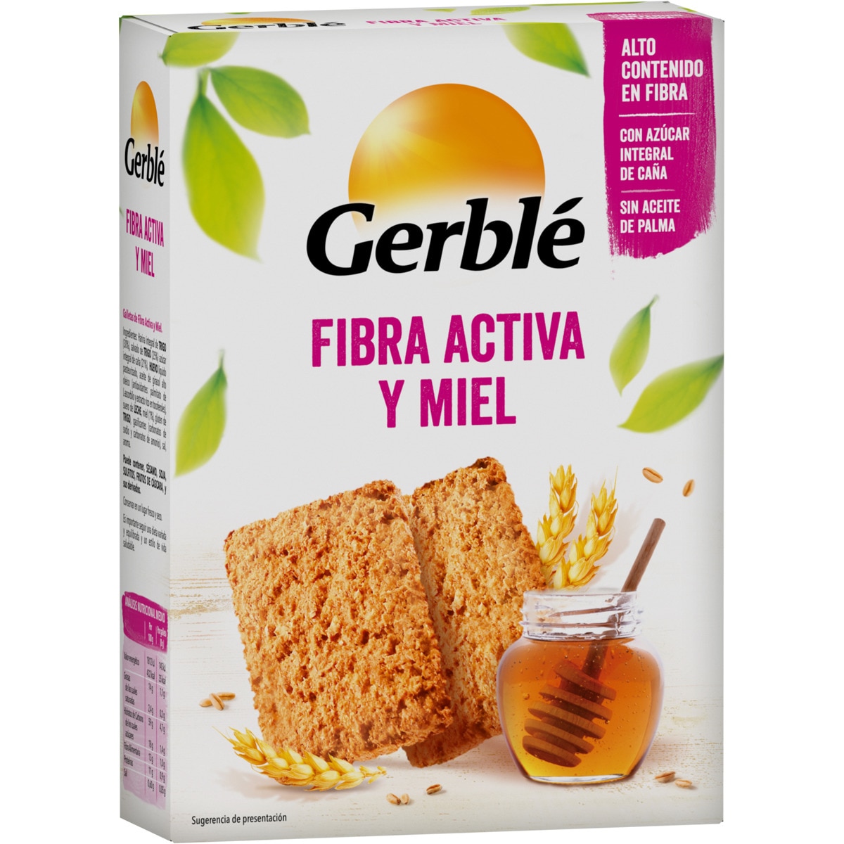 galletas fibra activa y miel estuche 400 g