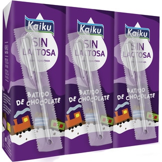 batido de cacao sin lactosa pack 3 briks 200 ml - Kaiku Sin Lactosa