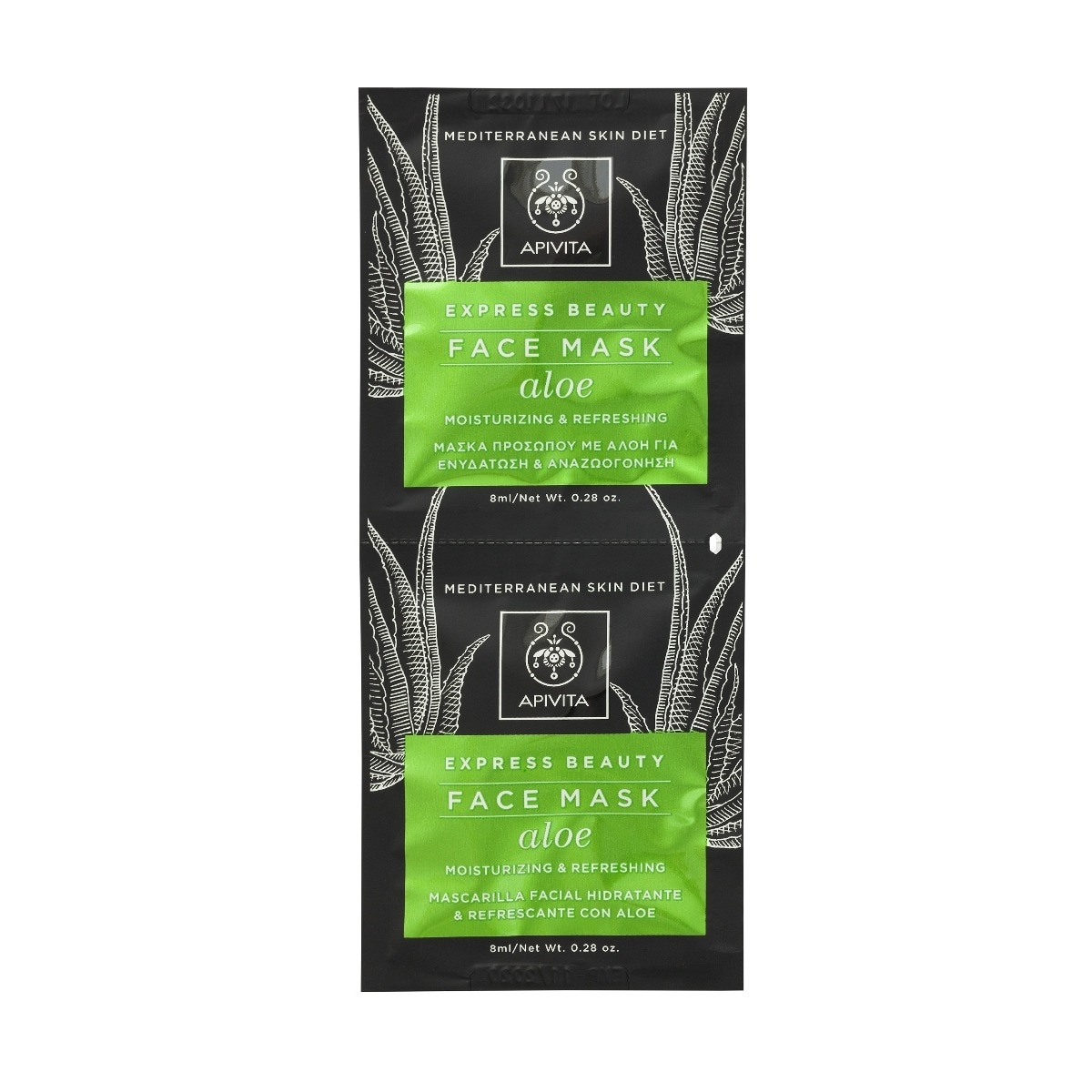 Imagem 0 de Máscara hidratante intensiva com aloé Express Beauty 2 x 80 ml Apivita