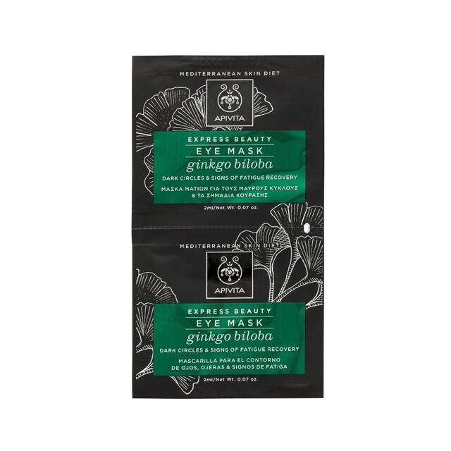 Imagem 0 de Máscara de olhos anti-papos & anti-olheiras com Ginkgo Express Beauty 2 x 2 ml Apivita