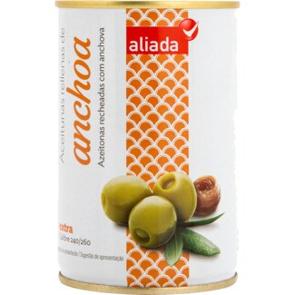 Aliada Azeitonas Recheadas com Anchova lata 130 g