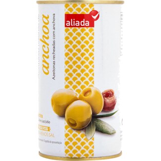 Aliada Azeitonas Recheadas com Anchova Suave lata 150 g