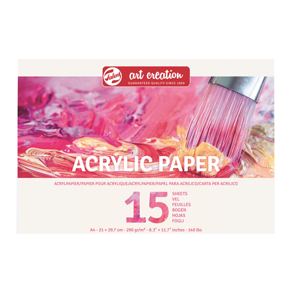 Imagem 0 de Bloco de 15 folhas para técnica de acrílico rosa
