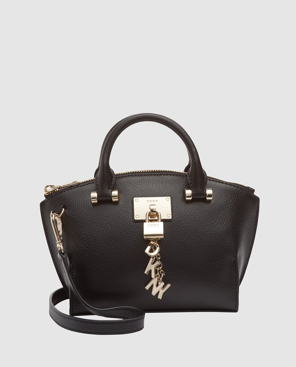 Bolso de mano DKNY de piel vacuna en negro con cremallera · DKNY · El Corte Inglés Bolso de mano DKNY de piel vacuna en negro con cremallera · DKNY · El Corte Inglés