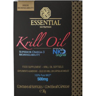 Essential Nutrition Krill Oil embalagem 60 cápsulas