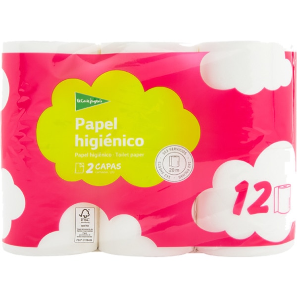 Papel Higiénico 2 Capas embalagem 12 unidades