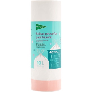 Sacos do Lixo com Fecho Automático 45 x 47 cm 10 L Brancos embalagem 40 unidades - El Corte Inglés