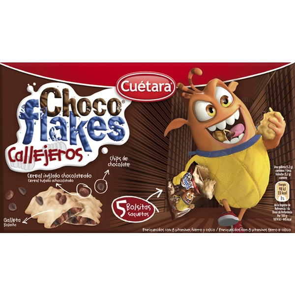 Bolachas de Cereais com Chocolate embalagem 250 g