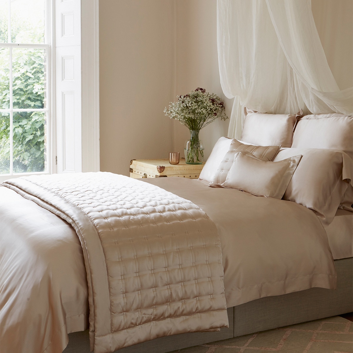 Capa de almofada de seda Mulberry Plain Colour Vison-4