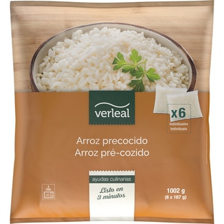 arroz precocido 6 raciones individuales bolsa 1002 g - Verleal