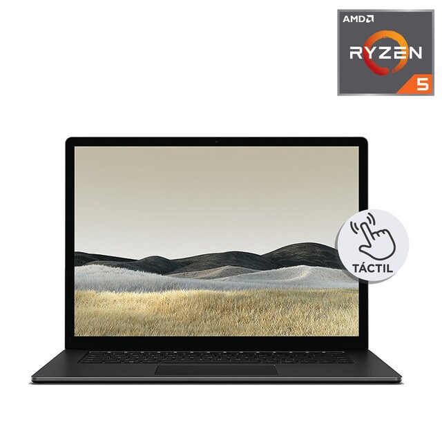 Portátil Microsoft - Nuevo Surface Laptop 3, AMD Ryzen 5, 8 GB, 256 GB Negro