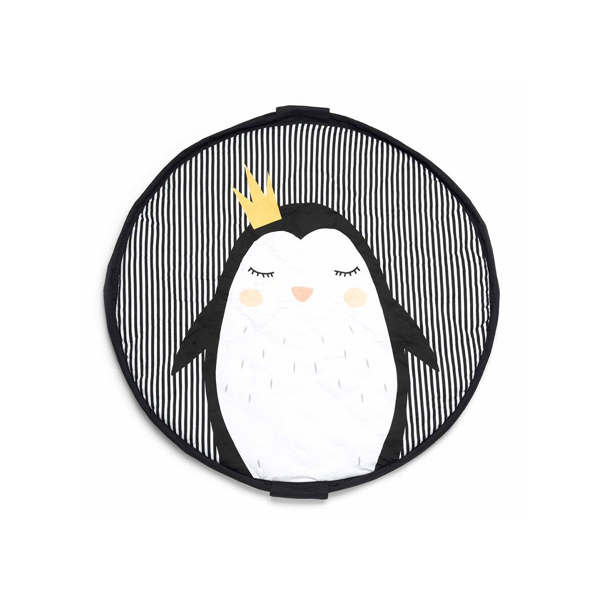 Play & Go - Manta/Bolsa Portátil Soft Pingüino Blanco/negro