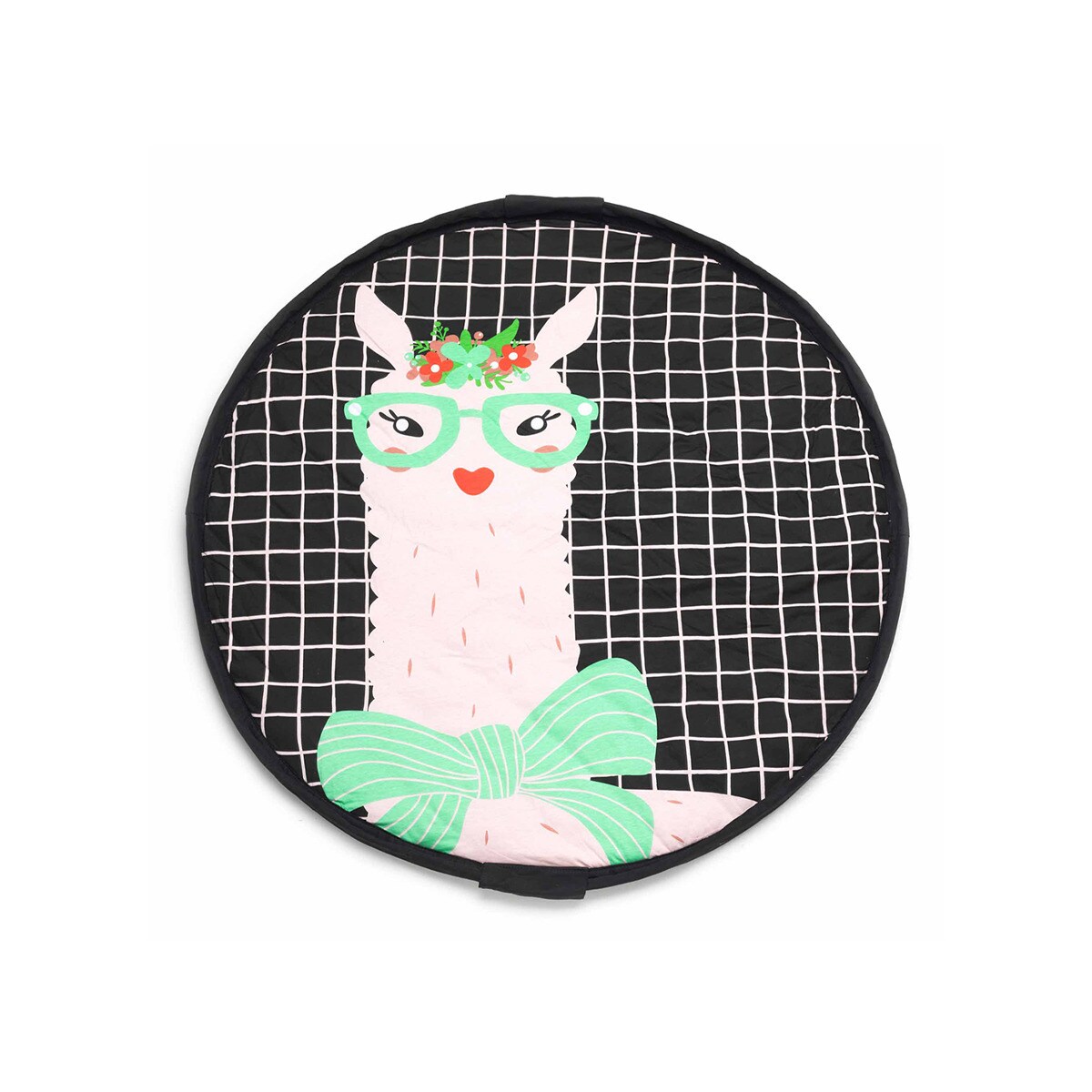Play & Go - Manta/Bolsa Portátil Soft Lama Rosa/negro