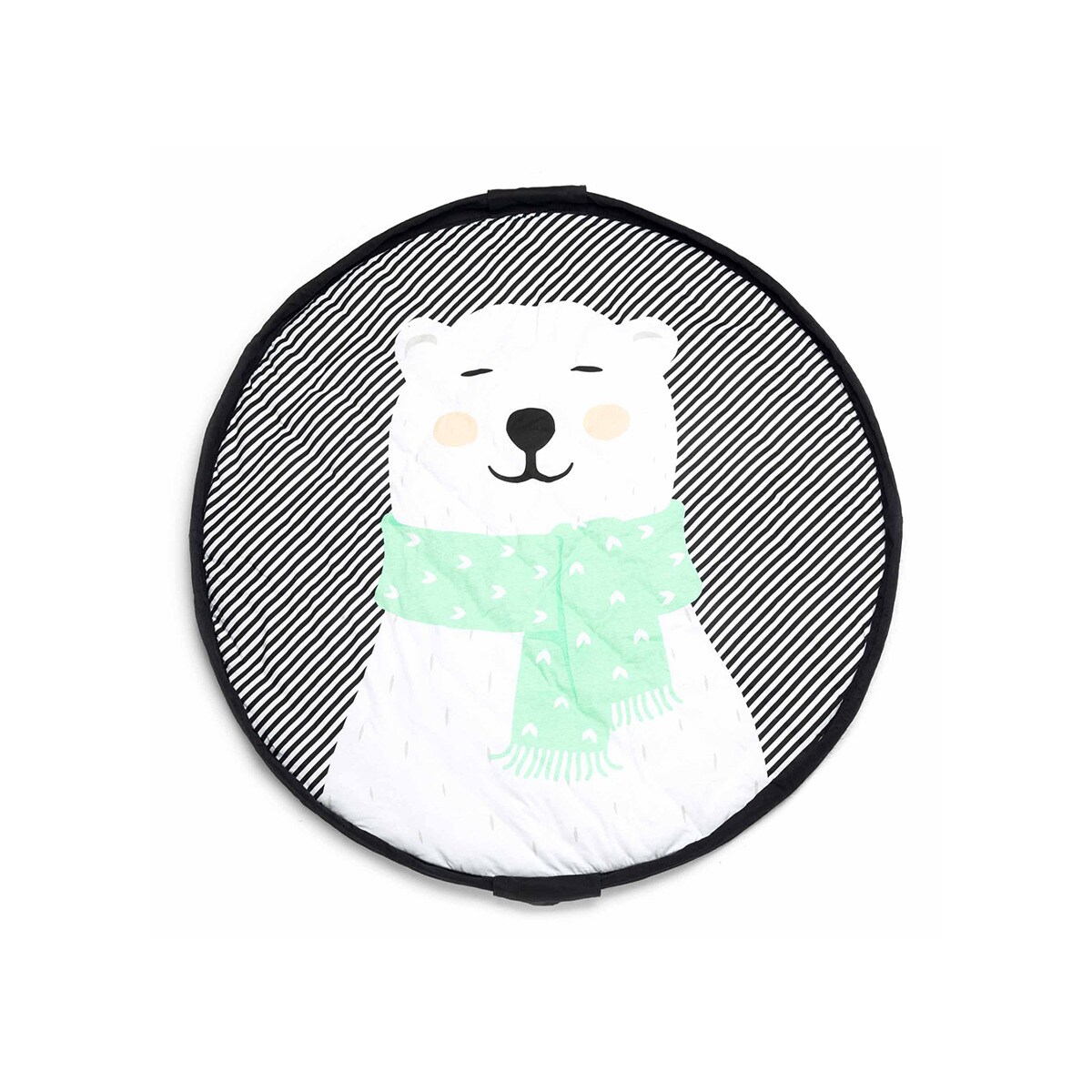 Play & Go - Manta/Bolsa Portátil Soft Oso Polar Blanco/negro