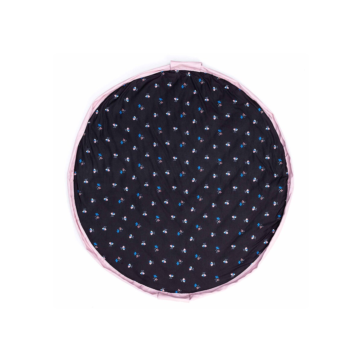 Play & Go - Manta/Bolsa Portátil Soft Flores Azul Oscuro