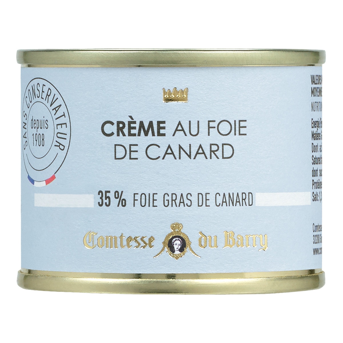 Crème de foie gras de canard Comtesse du Barry
