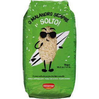 Novarroz Arroz Malandro Solto embalagem 1 kg