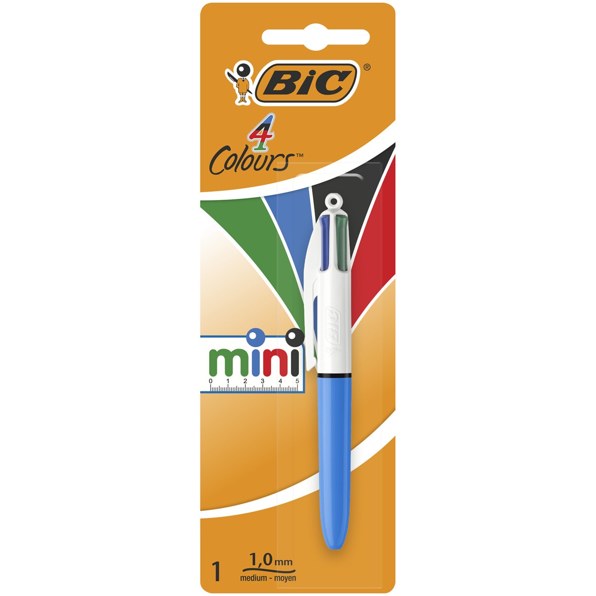 Imagen 0 de Pack de 1 Boligrafo 4 Colores Mini Punta Media BIC