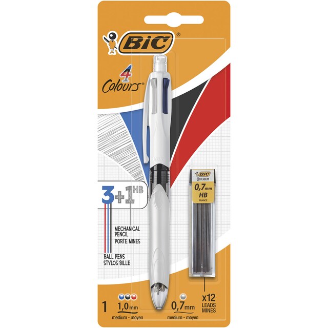 Imagen 0 de Pack de 1 Bolígrafo 4 Colores Multifunción con Portaminas BIC
