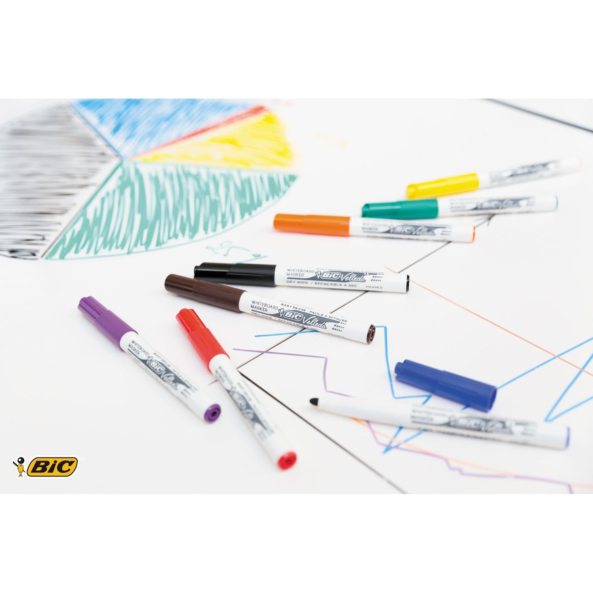 Pack de 1 marcador de quadro branco Velleda 1741 Ponta Média preto 7