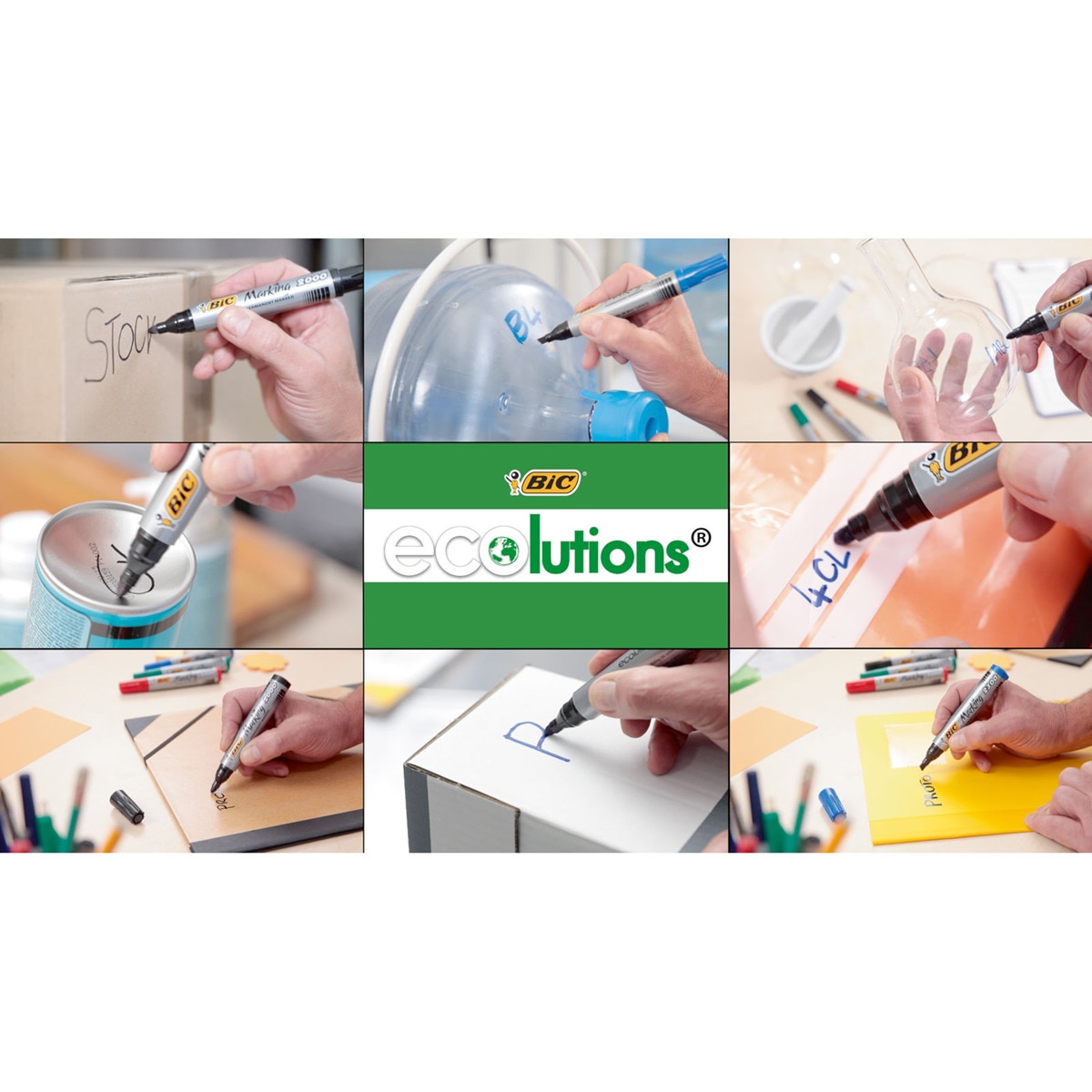 Pack de 4 Marcadores Permanentes  Marking 2300 Ecolutions BIC 7