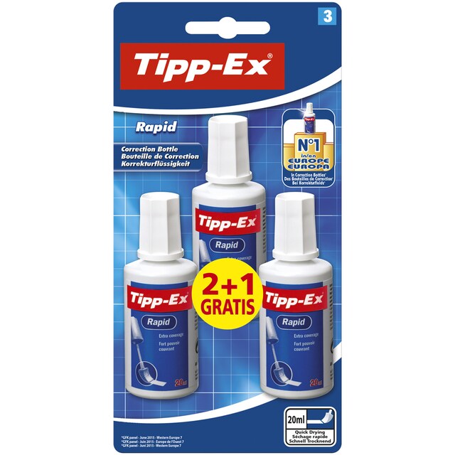 Imagen 0 de Pack de 2+1 correctores líquidos Tipp-Ex rapid BIC