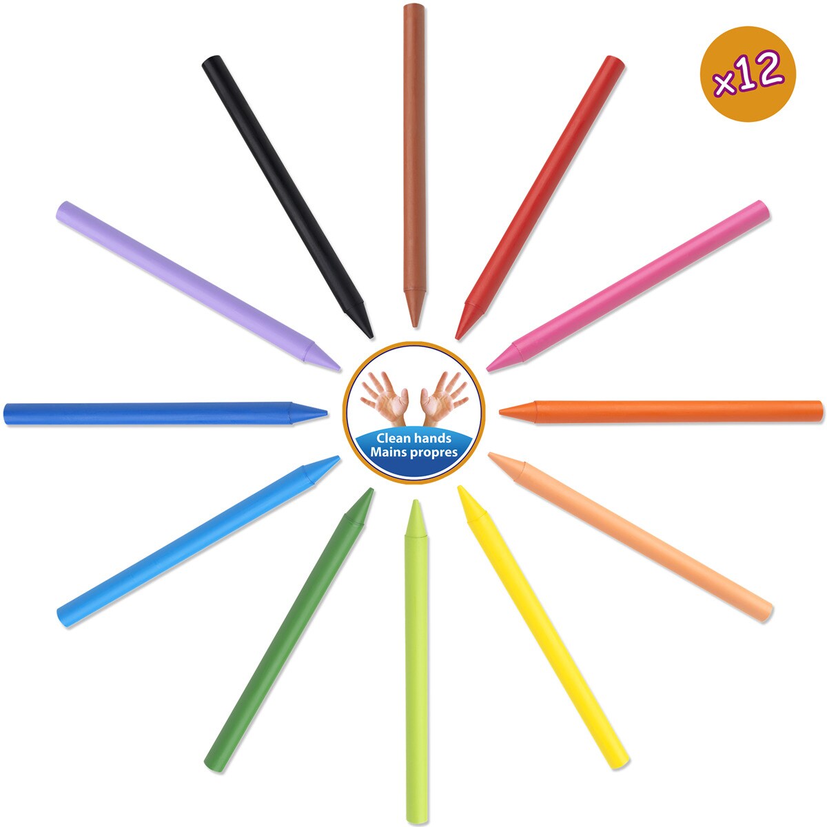 Pack de 12 lápis de cera de plástico de colorir Kids Plastidecor 4