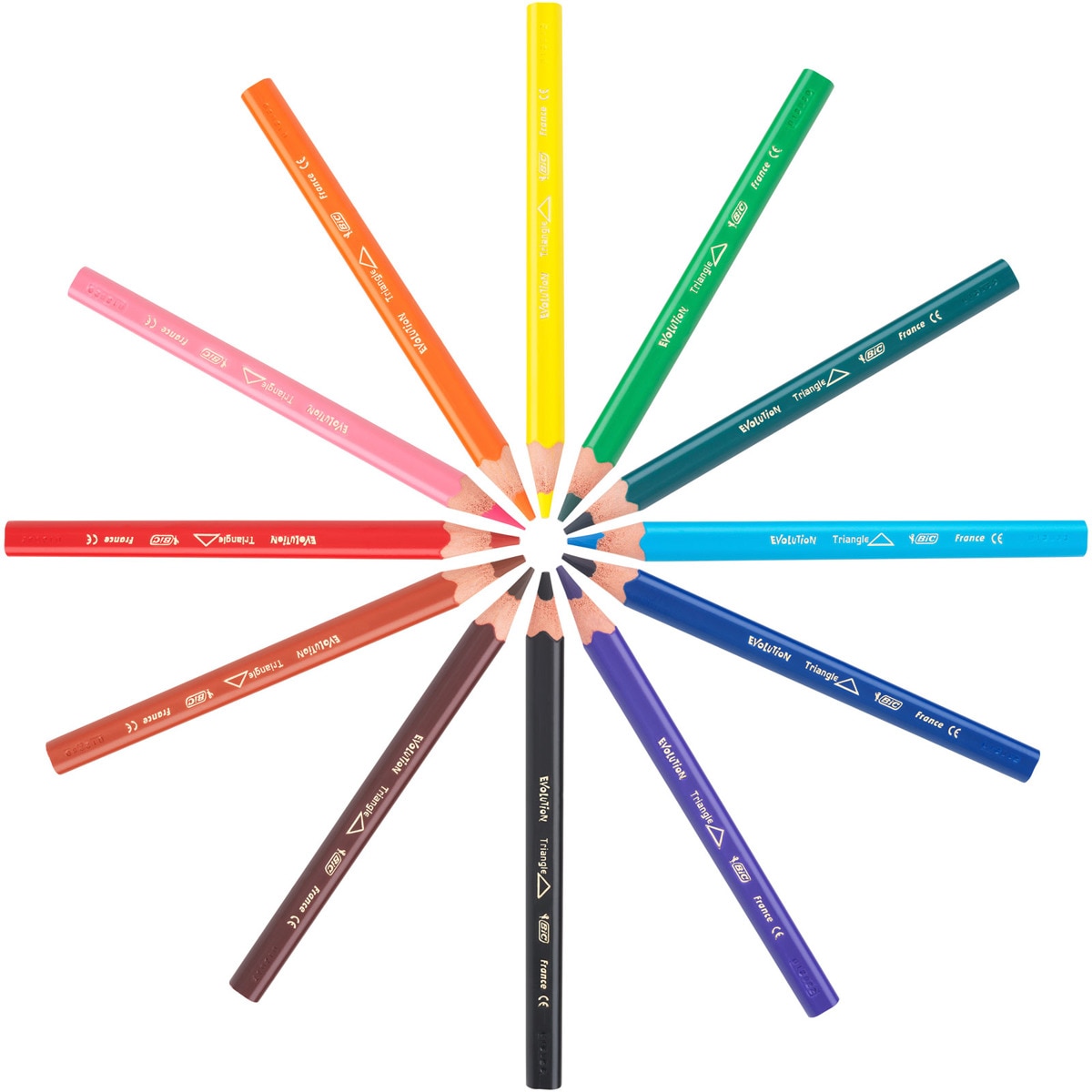 Pack de 12 Lápis de Cor Triangulares para Criança Kids Evolution Triangle 3