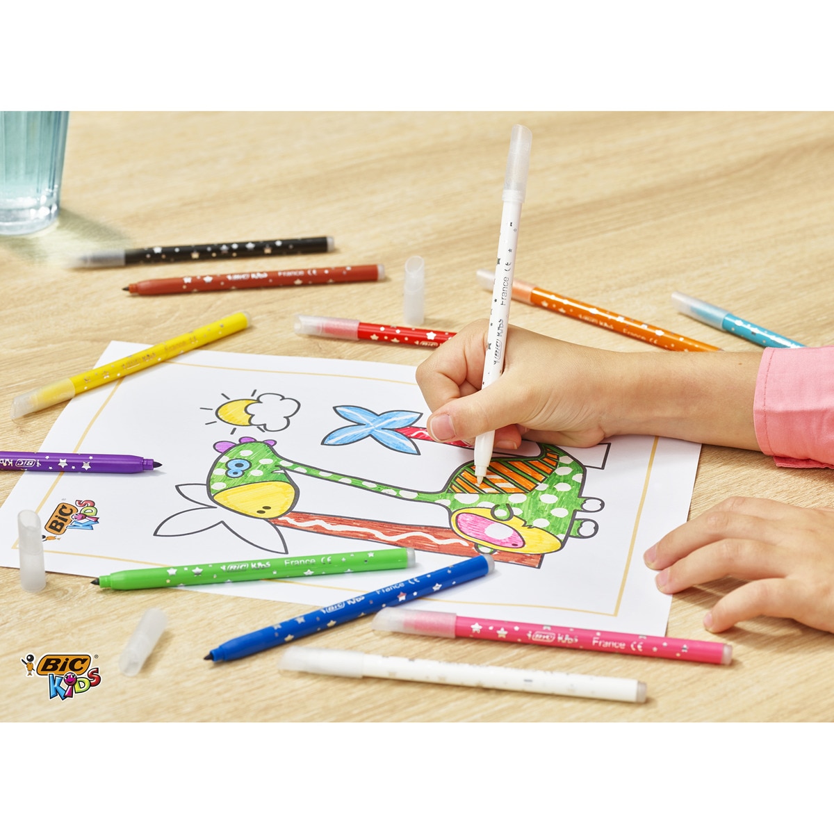 Pack 12 rotuladores de colores con tinta borrable para colorear kids magic BIC 5