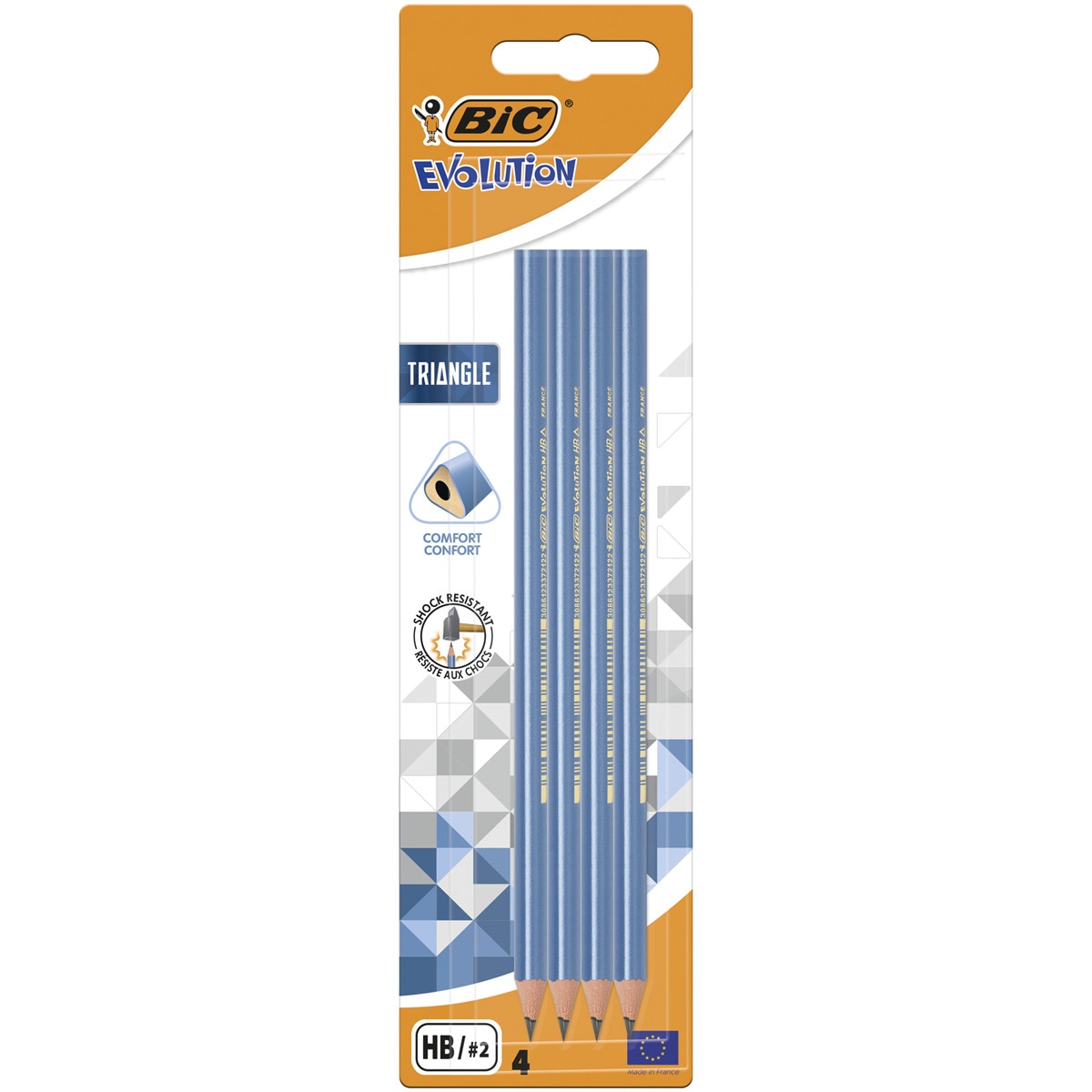 Pack de 4 Lápices Grafito Evolution Triangle BIC 1