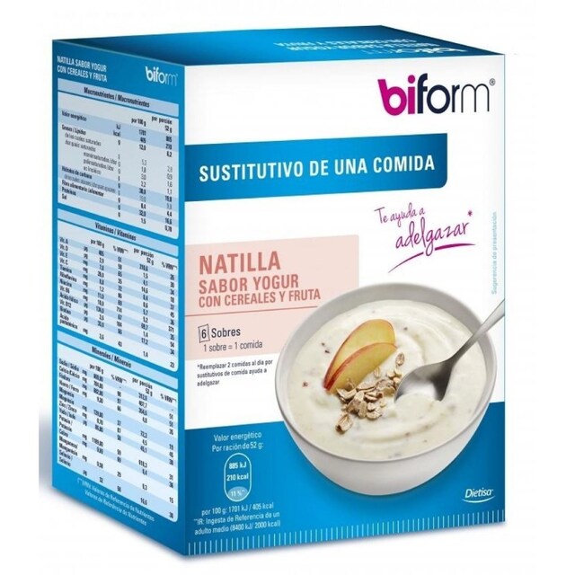 Imagem 0 de Substituto de Refeição Natillas Iogurte, Cereais e Fruta - 6 saquetas