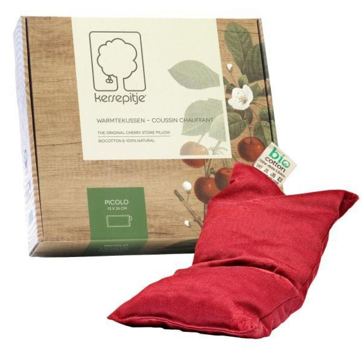 Imagem 0 de Almofada Térmica Classic Cereja Piccolo INatura 13x26 cm