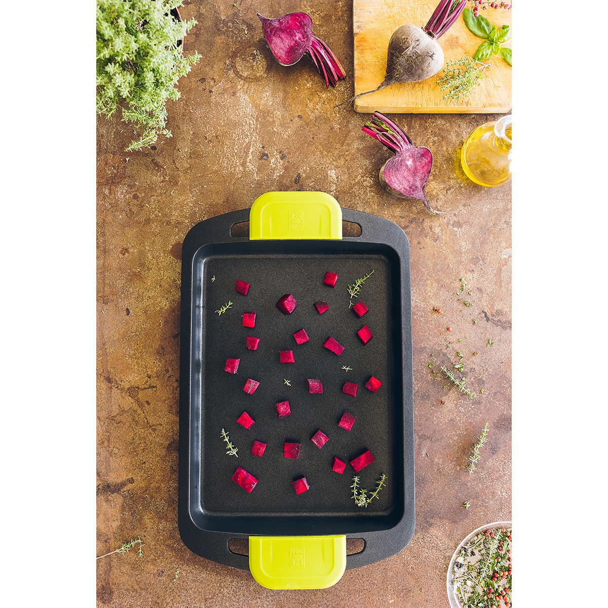 Grelhador rectangular liso Foodie Bra Preto-3