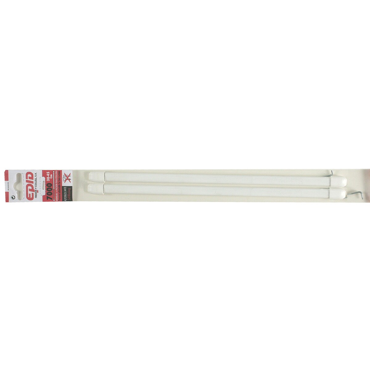Varilla Extensible a Presión 2 Uds 40 a 65 cm Blanco-2