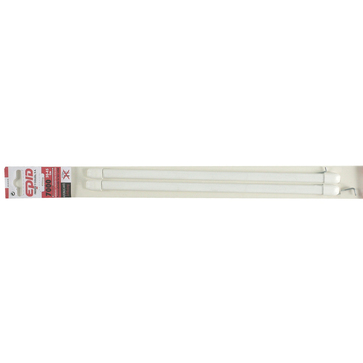 Varilla Extensible a Presión 2 Uds 60 a 95 cm Blanco-2